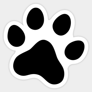 Black paw print Sticker